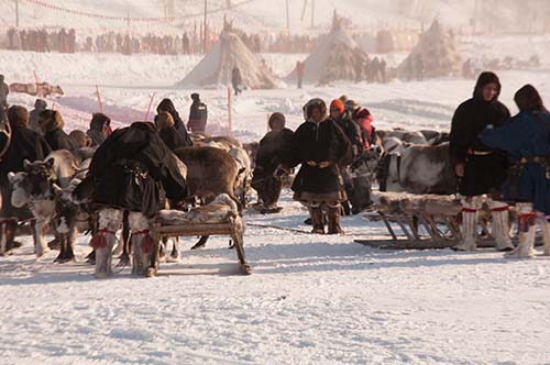 Foto di Salekhard raduno allevatori Nenets