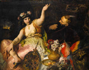 Shahrazād racconta le sue storie al principe Shāhriyār, dipinto di Ferdinand Keller