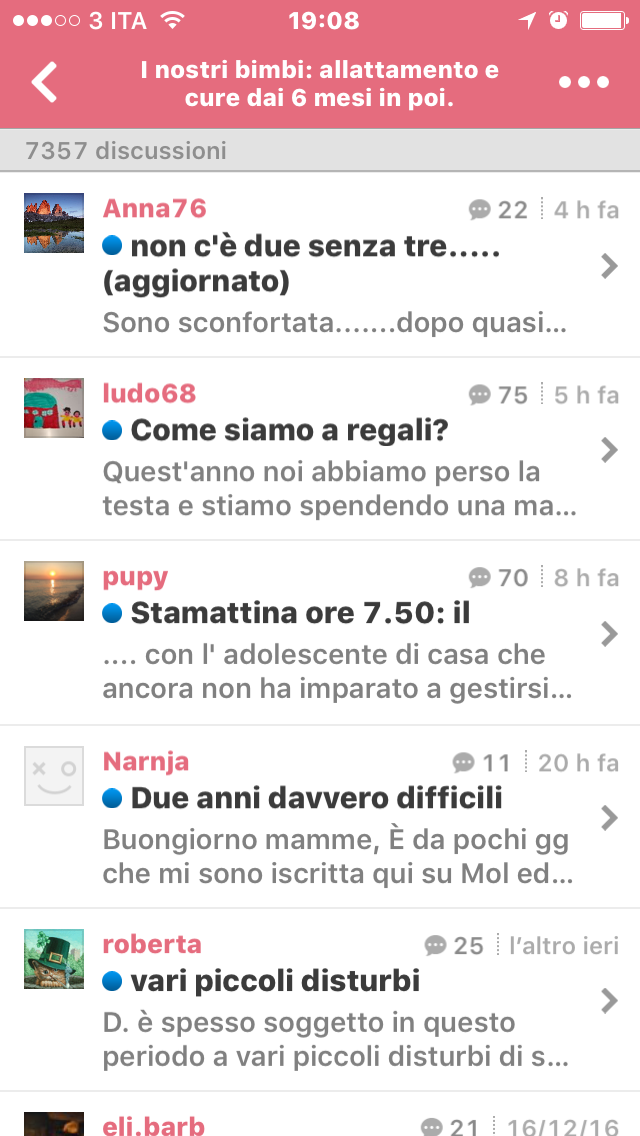 Immagine della app mammeonline e del forum I nostri bimbi: allattamento e cure dai sei mesi in poi