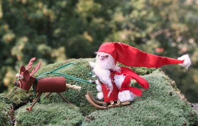 Babbo Natale con la renna e la slitta: lavoretti di Natale