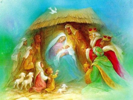 Ecco, è nato il nostro Salvatore, il Cristo Signore (immagine del presepe)