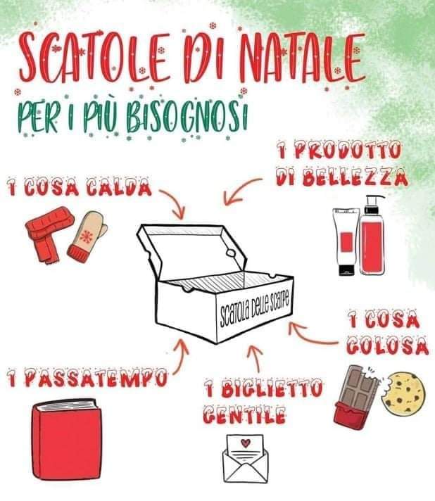 Locandina dell'iniziativa Scatole di Natale per i più bisognosi