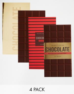 set di tre agendine a forma di tavoletta di cioccolato 14,30 euro asos.it